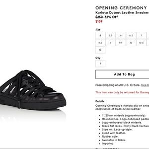 NEW Opening Ceremony cutout leather sneakers